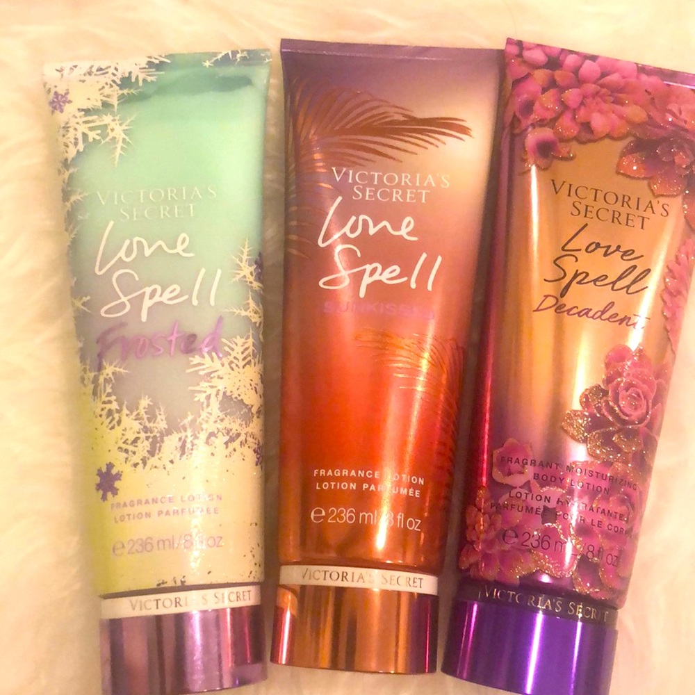 Victoria’s Secret “Love Spell” Fragrance Lotion, set of 3 brand new